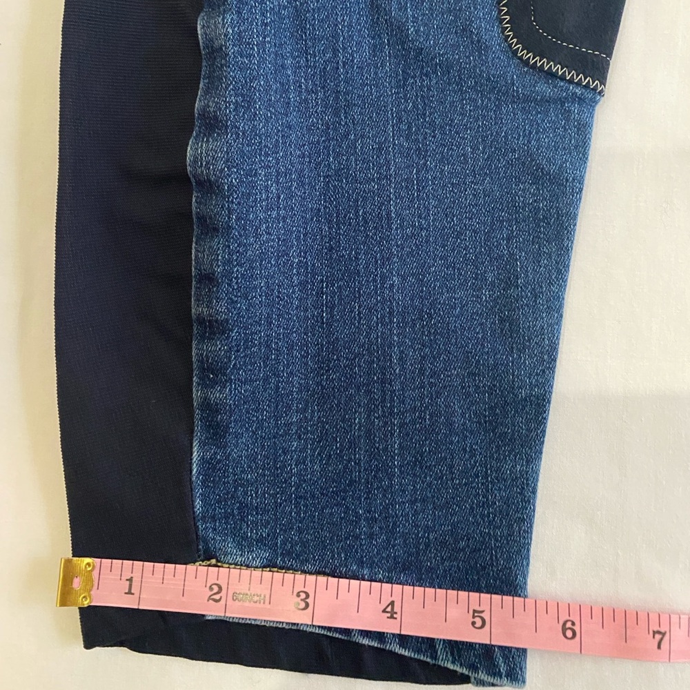 ARIAT Medium Blue Sandwashed Denim Whipstitch Equestrian Riding Breeches‎ 32R - Picture 9 of 10